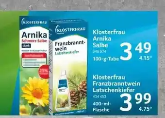 Selgros Klosterfrau Arnika Salbe, Kosterfrau Franzbranntweine Latschenkiefer Angebot