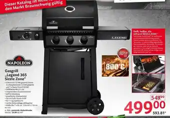 Selgros Napoleon Gasgrill „legend 365 Sizzle Zone“ Angebot