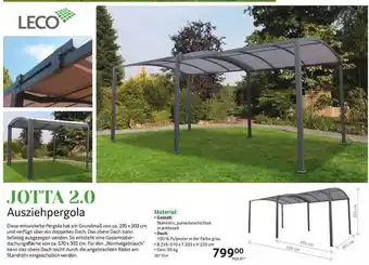 Selgros Leco Jotta 2.0 Ausziehpergola Angebot