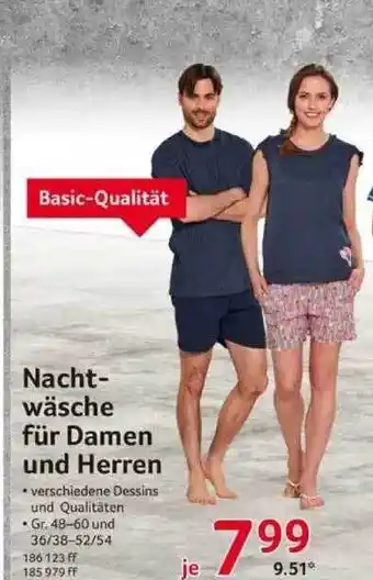 Selgros Nacht-wäsche Für Damen Und Herren Angebot