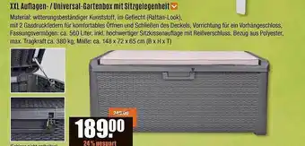 V Baumarkt XXL Auflagen- Oder Universal-gartenbox Mit Sitzgelegenheit Angebot