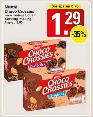 WEZ Nestlé Choco Crossies Angebot