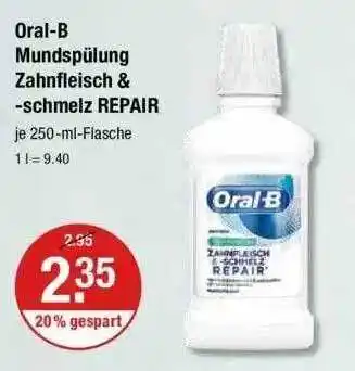 V Markt Oral-b Mundspüllung Zahnfleisch & -schmelz Repair Angebot