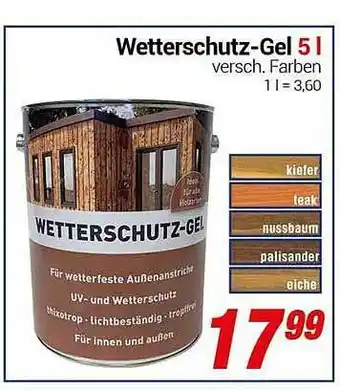 CENTERSHOP Wetterschutz-gel 5 L Angebot