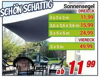 CENTERSHOP Sonnensegel Angebot