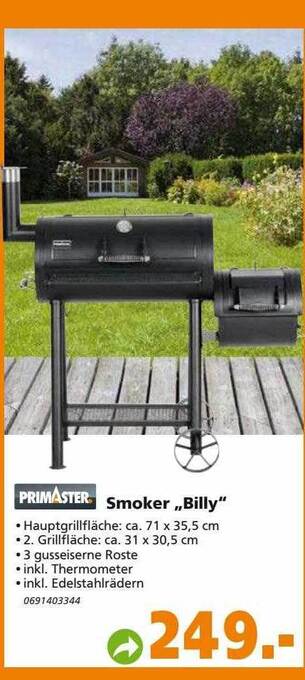 Globus Baumarkt Primaster Smoker „billy“ Angebot