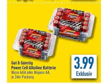 diska Gut & Günstig Power Cell Alkaline Batterie Angebot