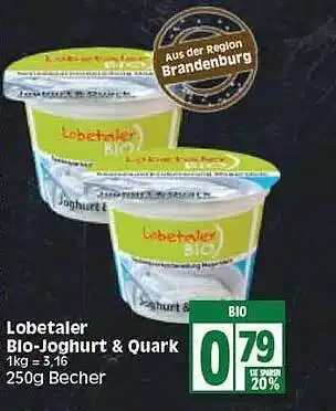 Edeka Lobetaler Bio-joghurt & Quark Angebot