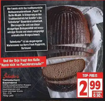 Edeka Schäfer's Tiefenfurter Bauernbrot Angebot