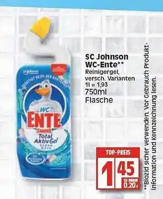 Edeka Sc Johnson Wc Ente Angebot