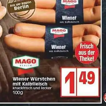 Edeka Mago Wiener Würstchen Mit Kalbsfleisch Angebot