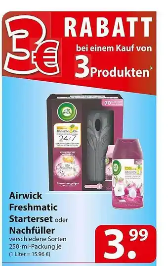 Famila Nord Ost Airwick Freshmatic Starterset Oder Nachfüller Angebot