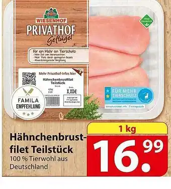 Famila Nord Ost Wiesenhof Hähnchenbrustfilet Teilstück Angebot