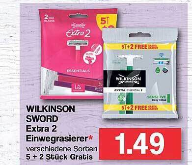 Wilkinson Sword Extra 2 Einwegrasierer Angebot bei Famila Nord West