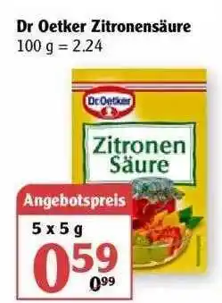 Globus Dr. Oetker Zitronensäure Angebot