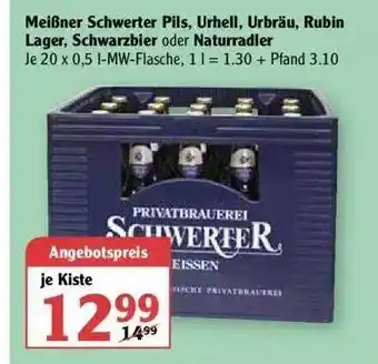 Globus Meißner Schwerter, Pils, Urhell, Urbräu, Rubin Lager, Schwarzbier Oder Naturradler Angebot