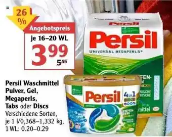 Globus Persil Waschmittel Pulver, Gel, Megaperls, Tabs Oder Discs Angebot