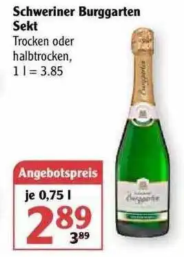 Globus Schweriner Burggarten Sekt Angebot