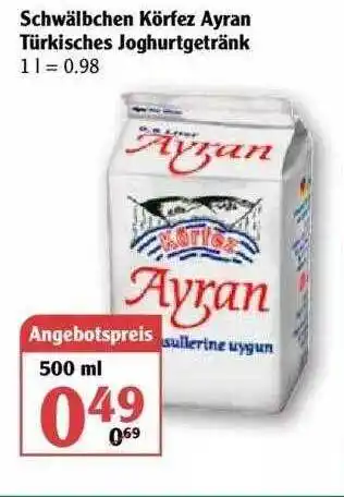 Globus Schwälbchen Körfez Ayran Türkisches Joghurtgetränk Angebot