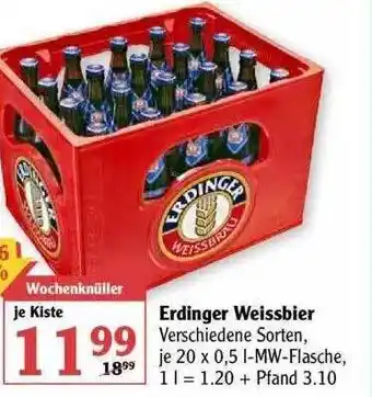 Globus Erdinger Weissbier Angebot