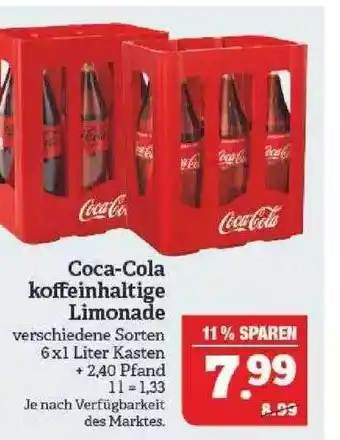 Marktkauf Coca-cola Koffeinhaltige Limonade Angebot