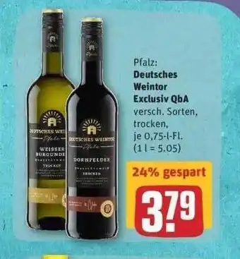 REWE Pfalz: Deutsches Weintor Exclusiv QbA Angebot