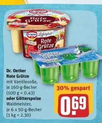 REWE Dr. Oetker Rote Grütze Oder Götterspeise Angebot