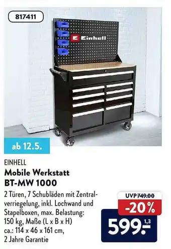 Aldi Nord Einhell Mobile Werkstatt Bt-mw 1000 Angebot