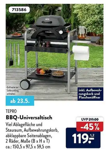 Aldi Nord Tepro Bbq-universaltisch Angebot