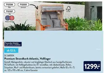 Aldi Nord Dc Garden Premium Strandkorb Atlantic, Volllieger Angebot