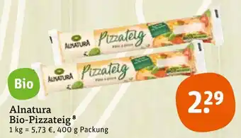 tegut Alnatura Bio Pizzateig 400 g Packung Angebot