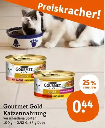 tegut Gourmet Gold Katzennahrung 85 g Dose Angebot