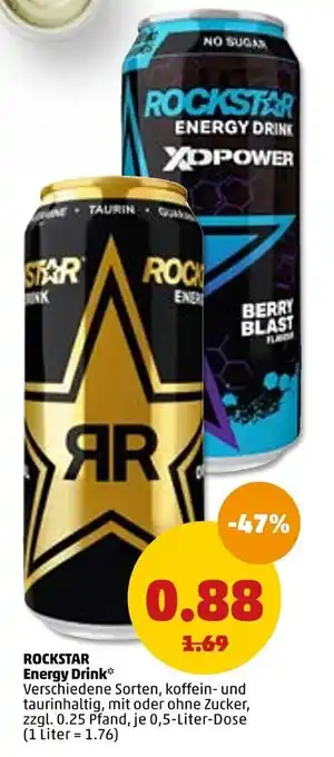 PENNY Rockstar Energy Drink 0,5 Liter Dose Angebot