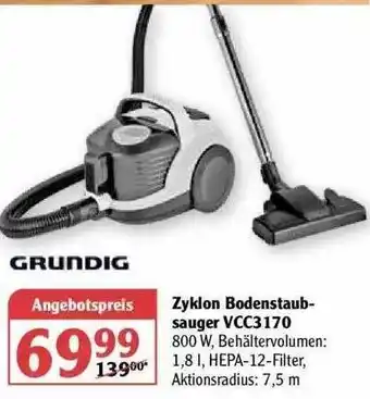 Globus Zyklon Bodenstaub-sauger Vcc3170 Grundig Angebot