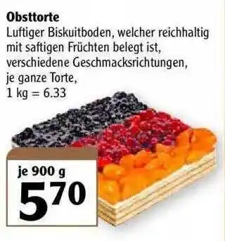 Globus Obsttorte Angebot