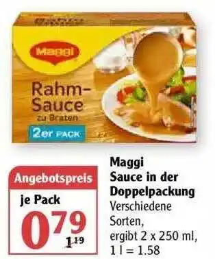 Globus Maggi Sauce In Der Doppelpackung Verschiedene Sorten Angebot