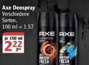 Globus Axe Deospray Verschiedene Sorten Angebot