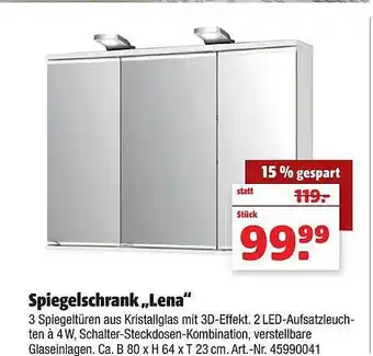 Hagebau Spiegelschrank „lena“ Angebot