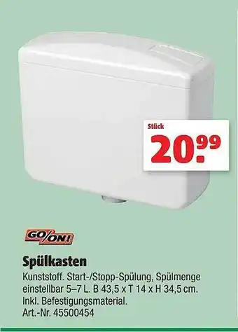 Hagebau Go-on! Spülkasten Angebot