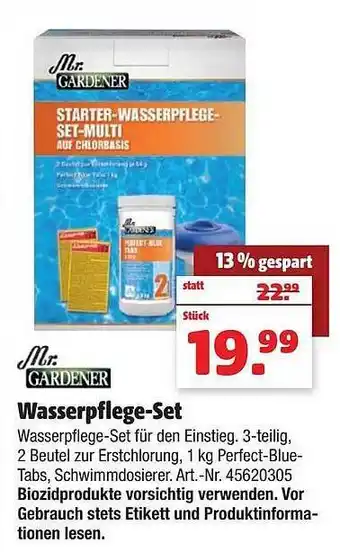 Hagebau Mr. Gardener Wasserpflege-set Angebot