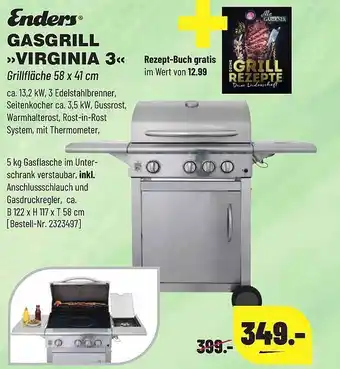 Leitermann Baumarkt Enders Gasgrill „virginia 3“ Angebot