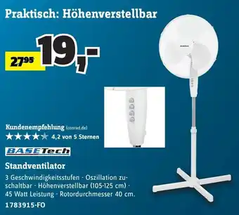 Conrad Basetech Standventilator Angebot