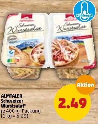 PENNY Almtaler Schweizer Wurstsalat 400 g Packung Angebot