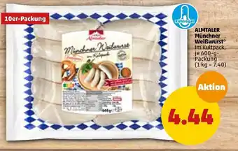 PENNY Almtaler Münchner Weißwurst 600 g Packung Angebot