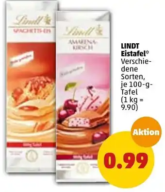 PENNY Lindt Eistafel 100 g Tafel Angebot