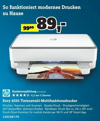 Conrad HP Envy 6020 Tintenstrahl Multifunktionsdrucker Angebot