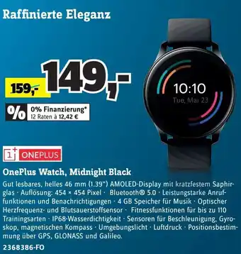 Conrad OnePlus Watch, Midnight Black Angebot