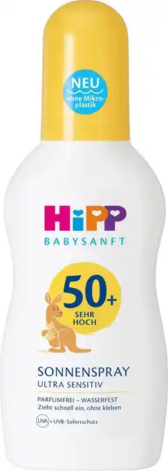 dm drogerie Hipp babysanft sonnenspray ultra sensitiv, lsf 50+ Angebot