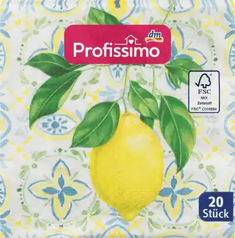 dm drogerie Profissimo serviette zitrone 33x33cm Angebot