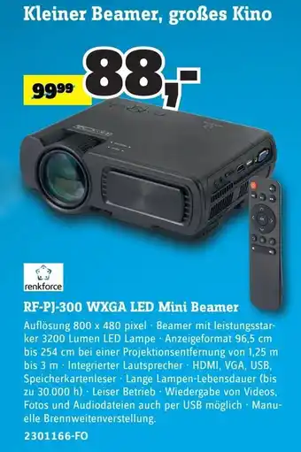 Conrad Renkforce RF-PJ 300 WXGA LED Mini Beamer Angebot